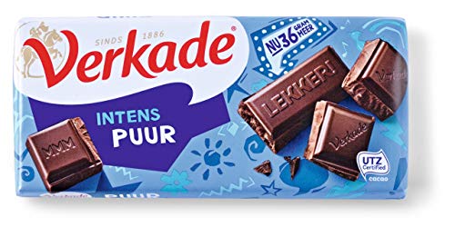 Verkade Intensive dunkle Schokolade - 12 Packungen x 111 Gramm von Verkade