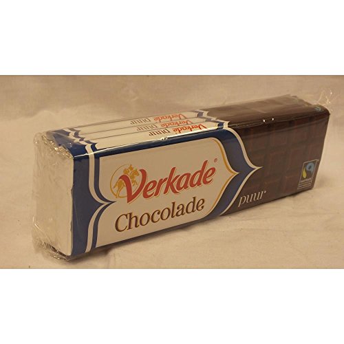 Verkade Schokoladen-Tafel Fair Traid, Puur, 3 x 180g (dunkle Schokolade) von Verkade