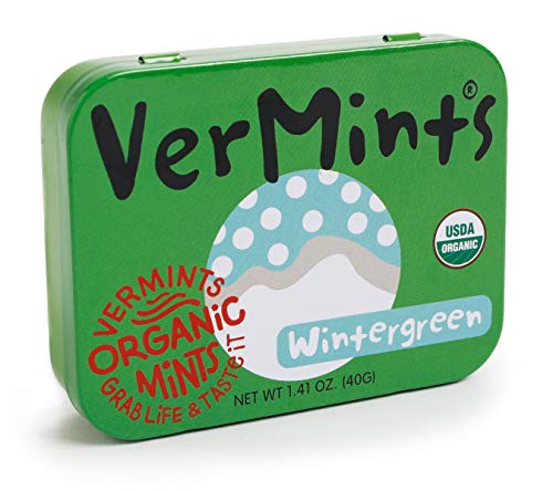 Wintergreen Mints von VerMints in Bio-Qualität (40 g) - organische Minz-Pastillen - Geschmacksrichtung Root Beer von Vermints
