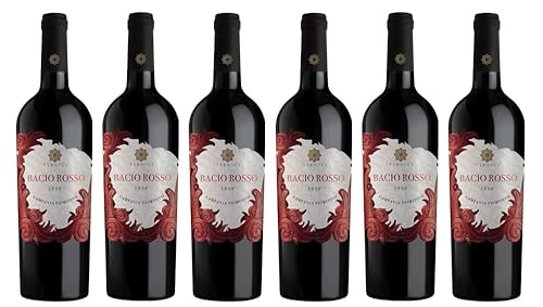 6x 0,75l - 2021er - Vernice - Bacio Rosso - Primitivo - Campania I.G.P. - Kampanien - Italien - Rotwein trocken 6x 0,75l - 2021er - Vernice - Bacio Rosso - Primitivo - Campania I.G.P. - Kampanien - Italien - Rotwein trocken von Vernice