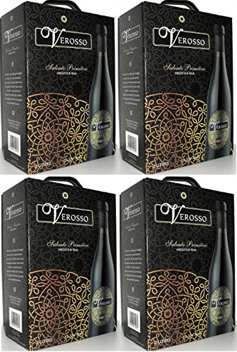 4 x VEROSSO SALENTO PRIMITIVO Bag in Box 3L von Verosso