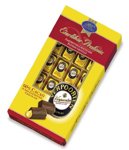 RCP Verpoorten Eierlikör Pralinés Zartbitter – 1 x 200 g – Alkoholhaltige Pralinen aus Zartbitter-Schokolade mit flüssiger Füllung von Verpoorten-Pralinés