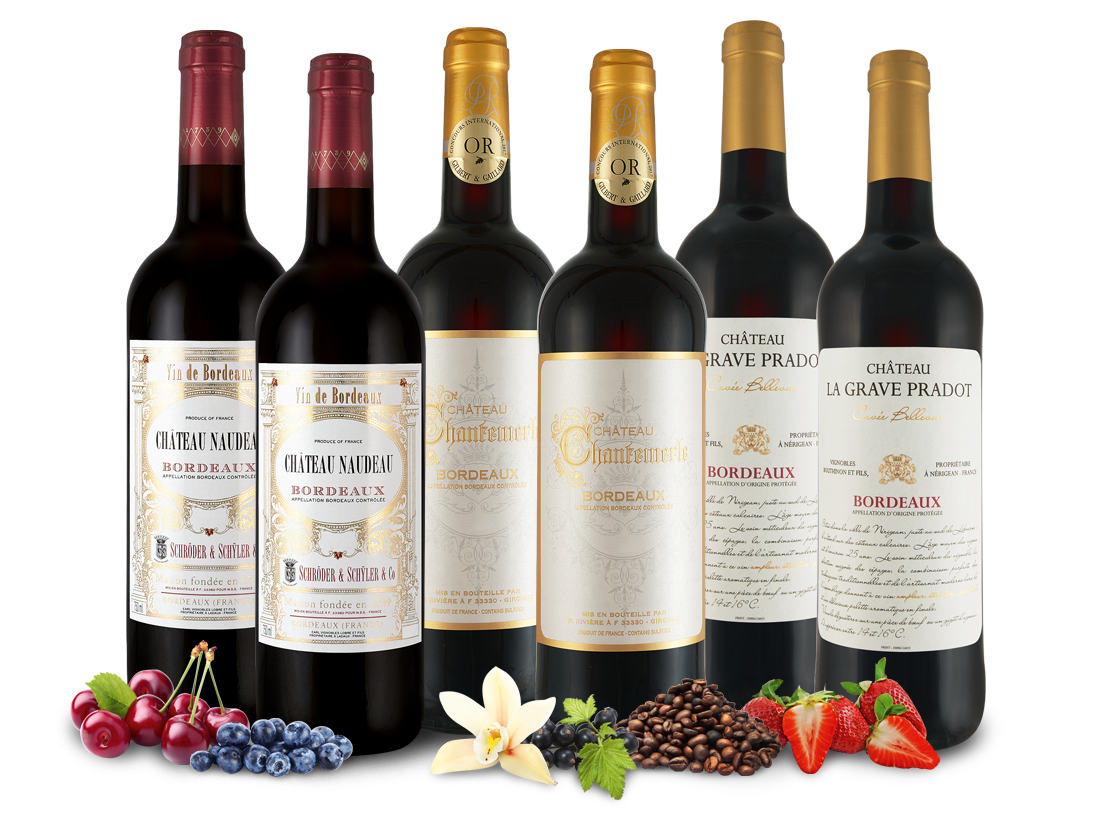 Top 3 Bordeaux-Weine von Verschiedene