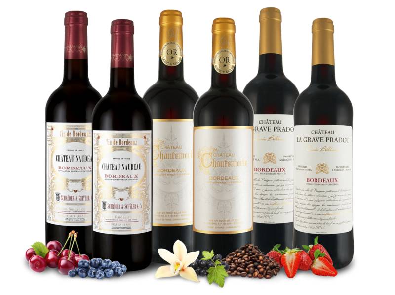 Top 3 Bordeaux-Weine von Verschiedene