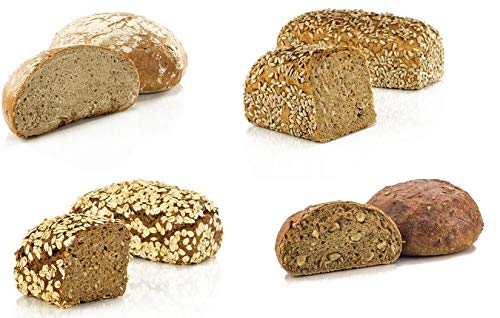 Vestakorn Handwerksbrot, Brot Auswahl - frisches Brot - 4 verschiedene Brote vom Handwerksbäcker zum selbst aufbacken in 10 Minuten von Vestakorn