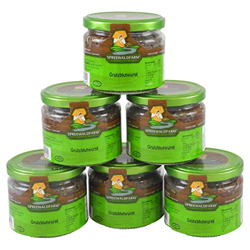 Original Spreewälder Grützblutwurst 6er Pack (6 Gläser à 250 g) von Vetschauer Wurstwaren