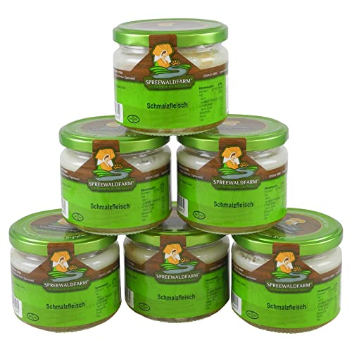 Original Spreewälder Schmalzfleisch 6er Pack (6 Gläser à 250 g) von Vetschauer Wurstwaren