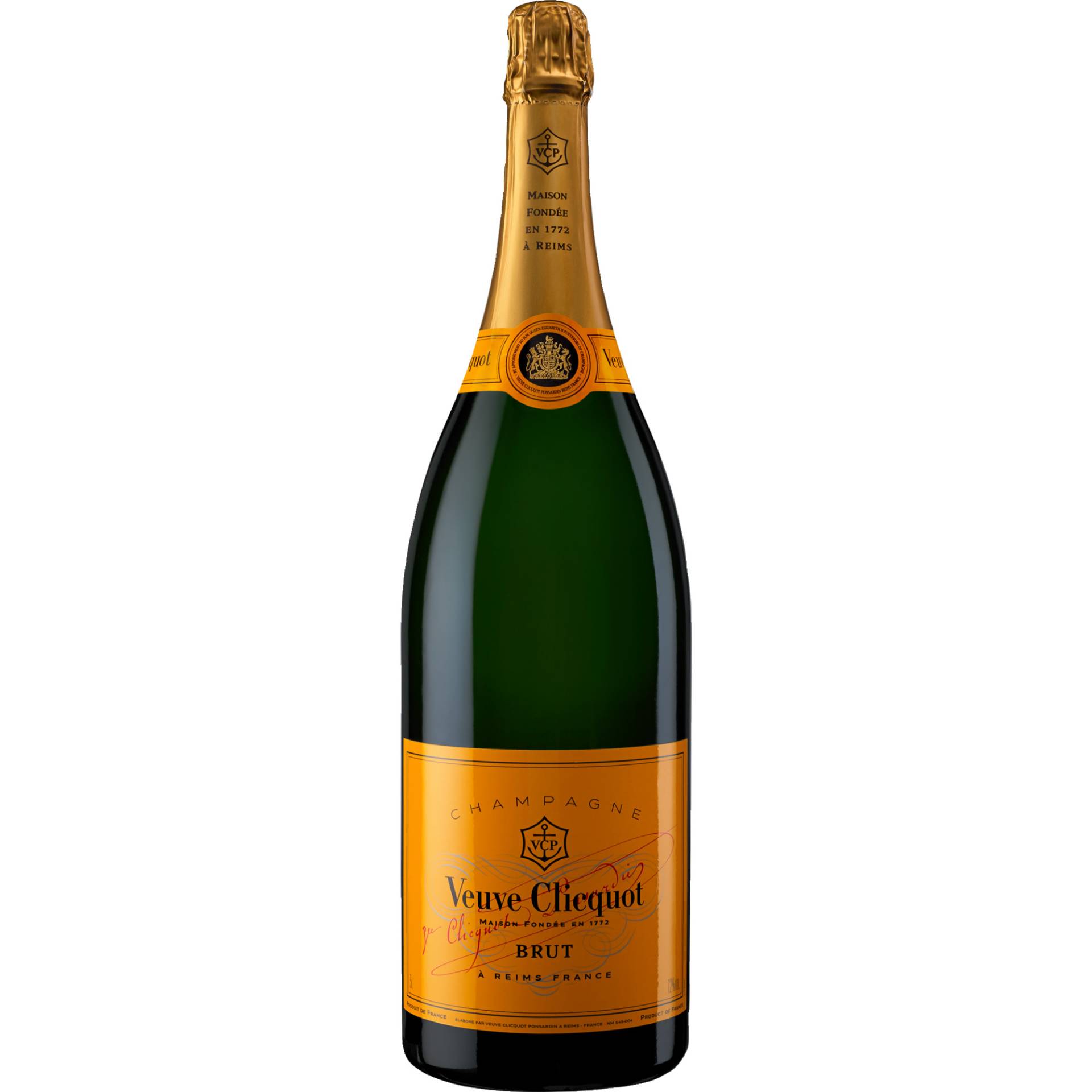 Champagne Veuve Clicquot Ponsardin, Brut, Champagne AC, Jeroboam, Einzelholzkiste, Champagne, Schaumwein von Veuve Clicquot Ponsardin, Reims, France
