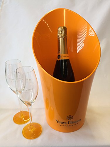 Veuve Clicquot Champagner Brut (1 x 0.75 l) mit ChampagnerKühler und 2 Gläser von Veuve Clicquot