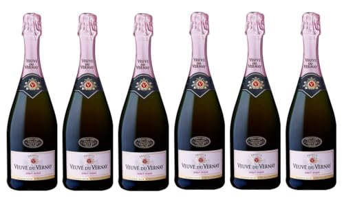 6x 0,75l - Veuve du Vernay - Rosé - brut - Vin Mousseux de France - Frankreich - Rosé-Schaumwein brut von Veuve du Vernay