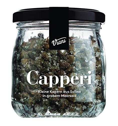 Viani CAPPERI - Kapern aus Salina in Meersalz - Kapern in grobem Meersalz - 120g von Viani