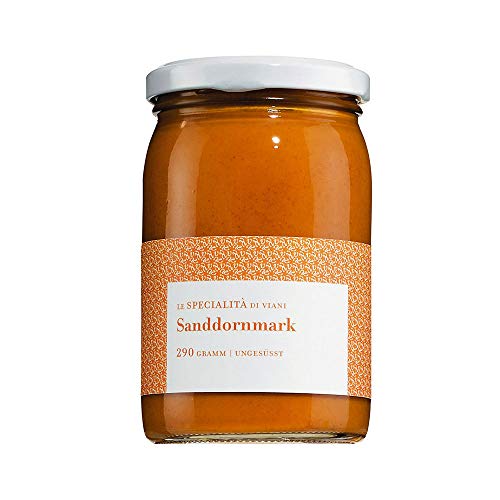 Sanddornmark - Sortenrein - aus 100% Früchten - ohne Zugabe von Zucker (1 x 290g) im Glas von Viani