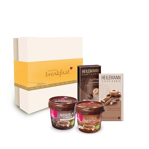 Geschenkbox mit Schokolade, Nougat und Pralinen (Sweet Breakfast) von Viba