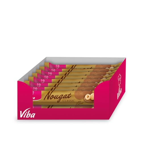 Viba Nougat Stangen/Riegel im Karton (16 x 50 g, Classic Stange) von Viba