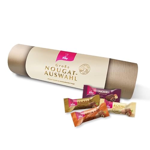 Viba Nougat-Auswahl, Viba's Beste, Geschenk-Rolle (Große Nougat-Auswahl, 400 g) von Viba