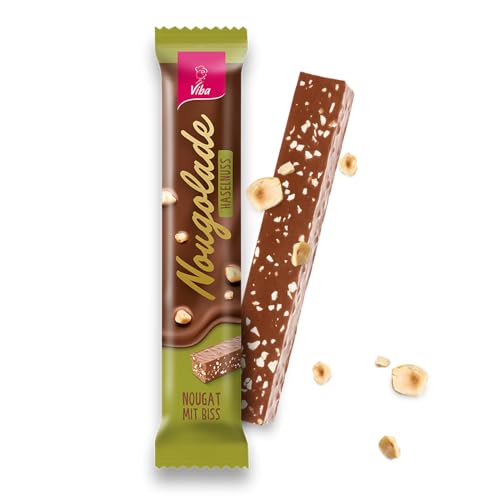 Viba Nougolade - Nougat Riegel mit Biss (35 g, Haselnuss) von Viba