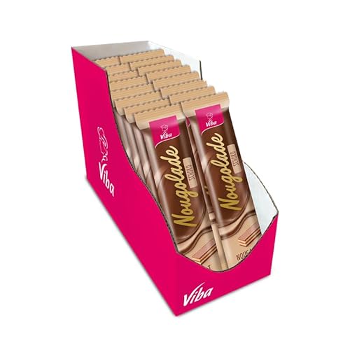 Viba Nougolade - Nougat Riegel mit Biss (16 x 35 g, Schoko) von Viba