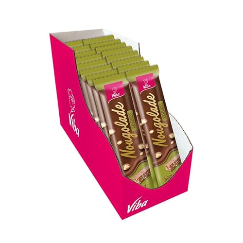 Viba Nougolade - Nougat Riegel mit Biss (16 x 35 g, Haselnuss) von Viba