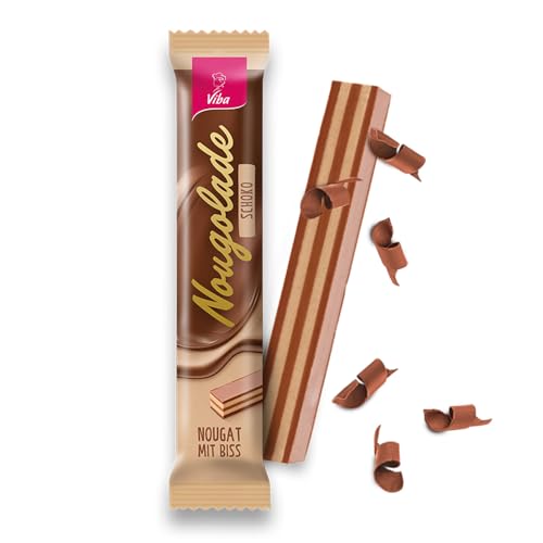 Viba Nougolade - Nougat Riegel mit Biss (35 g, Schoko) von Viba