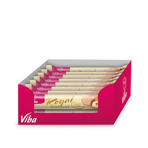 Viba Nougat Stangen/Riegel im Karton (16 x 45 g, Royal Stange) von Viba