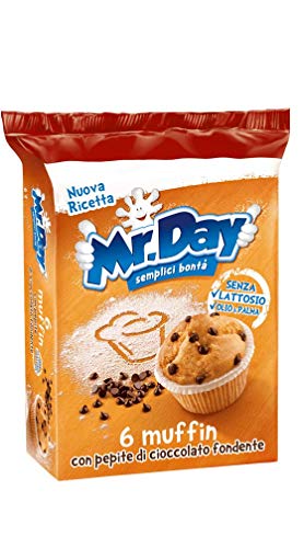 3x Vicenzi Mr. Day 6 Muffin con pepite di cioccolato fondente mit dunklen Schokoladennuggets Kuchen brioche 252g von Vicenzi