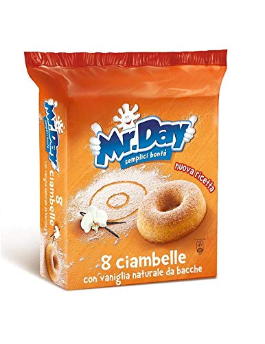 3x Vicenzi Mr. Day 8 Ciambelle Kuchen brioche Natürliche Vanille Donuts 304g von Vicenzi