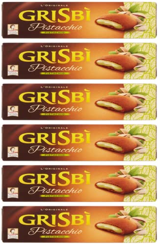 6x Matilde Vicenzi Grisbi Biscotti Pistacchio kekse mit pistaziencreme füllung biscuits cookies 100% Italienische Kekse 150g von Vicenzi