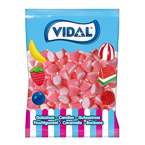 Vidal Süßigkeiten, Zucker, Karamell, Geschmack: Erdbeere, Rosa und Weiß, Beutel mit 250 Stück von Vidal