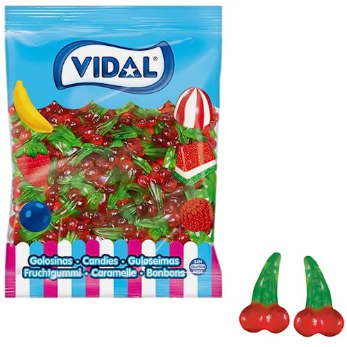 Vidal Cherry Gummilies, glänzend, Kirschgeschmack, Beutel mit 250 Stück, 1,3 kg von Vidal