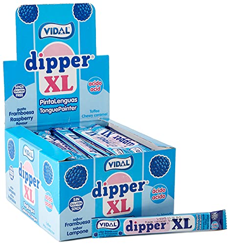 Vidal Dipper XL Karamell Masticable (Himbeere) - 100 Stück von Vidal