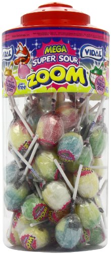 Vidal Mega Sour Zoom Pop Kids Retro Sweets - 50er Jahre von Vidal