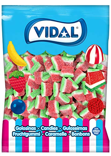 Vidal - Tajadas Sandia Zucker, Gummikaramell, 1000 Gramm von Vidal
