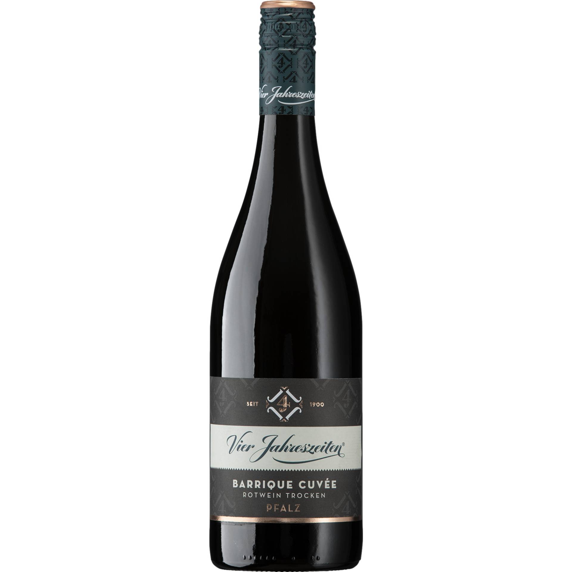 Vier Jahreszeiten Barrique Cuvee, Trocken, Pfalz, Pfalz, 2023, Rotwein Vier Jahreszeiten Barrique Cuvee, Trocken, Pfalz, Pfalz, 2023, Rotwein von Vier Jahreszeiten Winzer eG - Limburgstraße 8, 67098 Bad Dürkheim - DE