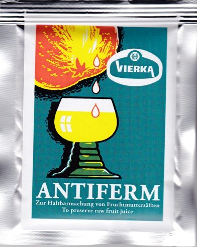 ANTIFERM - Vierka- zur Konservierung von Säften ohne Vitaminverlust 10g von Vierka