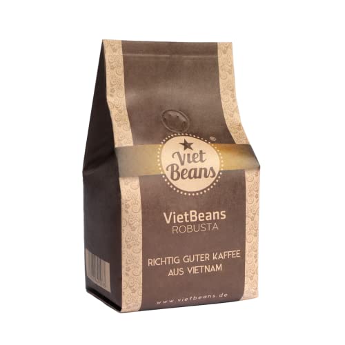 VietBeans 100% Robusta – Ganze Bohne - Kaffeespezialität aus Vietnam - Kräftig und würzig – 250g von VietBeans