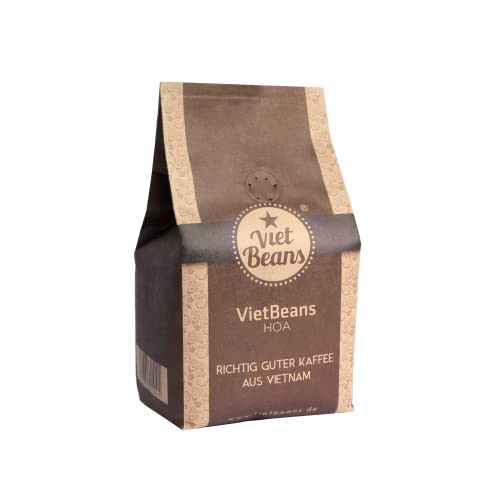 VietBeans HOA – Ganze Kaffeebohnen - Ausgewogener Kaffee mit fruchtigen Aromen - 70% Arabica/30% Robusta – 250g von VietBeans