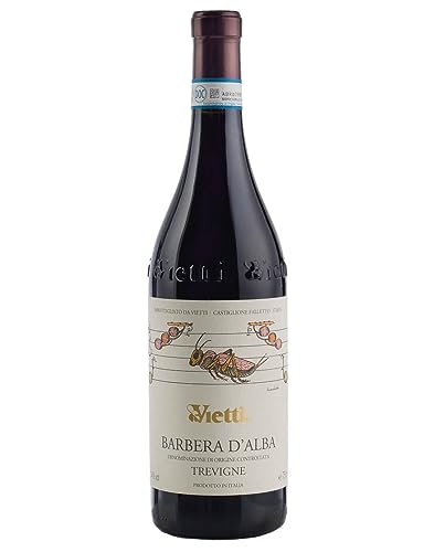 Vietti Tre Vigne 2021, Barbera d'Alba DOC, italienischer Rotwein, Piemont-Wein 100 % Barbera, 14,5 %, 0,75 Liter von Vietti