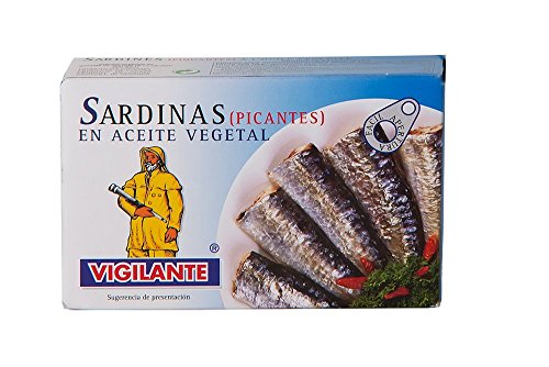 Sardinen in Pflanzenöl (scharf) / Sardinas en aceite vegetal (picante) - 120 gr von Vigilante