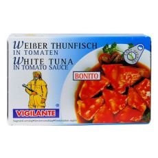 Weißer Thunfisch in Tomatensauce/Bonito en tomate - 76gr von Vigilante