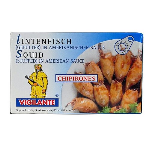 Tintenfisch gefüllt in amerikanischer Soße / Calamar relleno salsa americana - 72gr Tintenfisch gefüllt in amerikanischer Soße / Calamar relleno salsa americana - 72gr von Vigilante