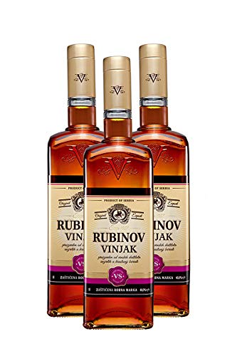 Weinbrand Vinjak (3x Vinjak (Vignac) Rubin VS Weinbrand 1 l) von Vignac