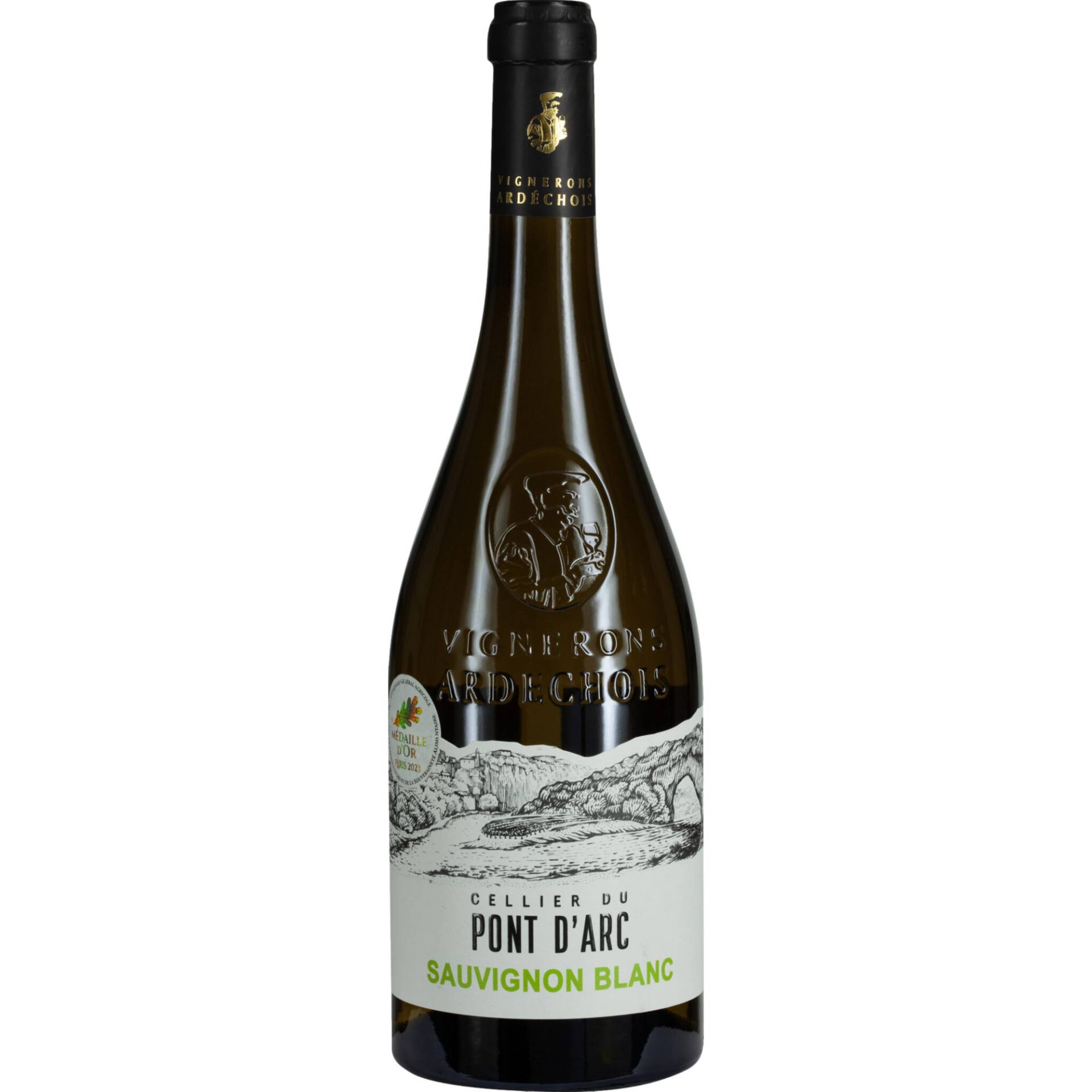 Cellier du Pont d'Arc Sauvignon Blanc, Ardèche IGP, Rhône, 2022, Weißwein Cellier du Pont d'Arc Sauvignon Blanc, Ardèche IGP, Rhône, 2022, Weißwein von Vignerons Ardéchois 107 Avenue de Vallon – BP 8 – 07120 RUOMS