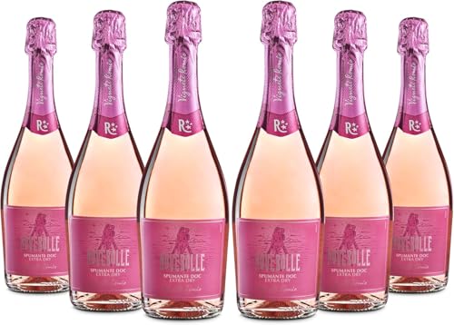 Vigneti Romio Schaumwein Rosé Novebolle Romagna DOC, ein frischer Wein mit Noten roter Früchte und Pfirsich, 11,5 Prozent Vol., Karton mit 6 Flaschen 750 ml Vigneti Romio Schaumwein Rosé Novebolle Romagna DOC, ein frischer Wein mit Noten roter Früchte und Pfirsich, 11,5 Prozent Vol., Karton mit 6 Flaschen 750 ml von Vigneti Romio