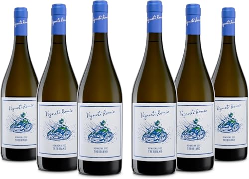 Vigneti Romio Weißwein Trebbiano Romagna DOC, Frischer Geschmack mit Blumigen Aromen, 12 % Vol., Karton mit 6 Flaschen mit jeweils 750 ml Vigneti Romio Weißwein Trebbiano Romagna DOC, Frischer Geschmack mit Blumigen Aromen, 12 % Vol., Karton mit 6 Flaschen mit jeweils 750 ml von Vigneti Romio