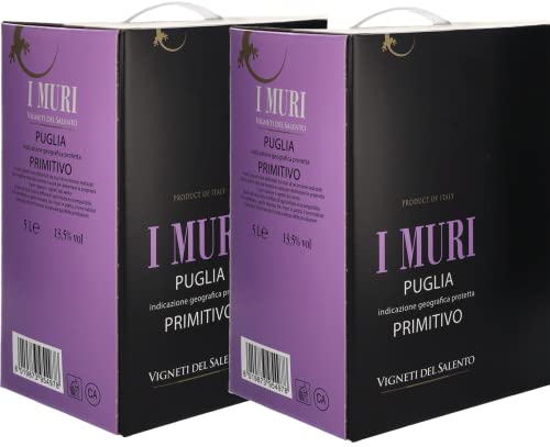 Bag in Box Primitivo Puglia I Muri IGP (2 x 5 Liter) V.Salento von Vigneti del Salento