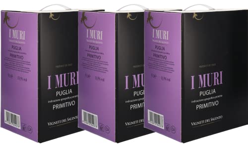 Bag in Box Primitivo Puglia I Muri IGP (3 x 5 Liter) V.Salento von Vigneti del Salento