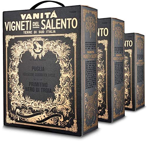 Farnese - Vigneti del Salento - Vanitá | Nero di Troia - Puglia IGT Primitivo Bag-in-Box (3 x 3 Liter) von Vigneti del Salento