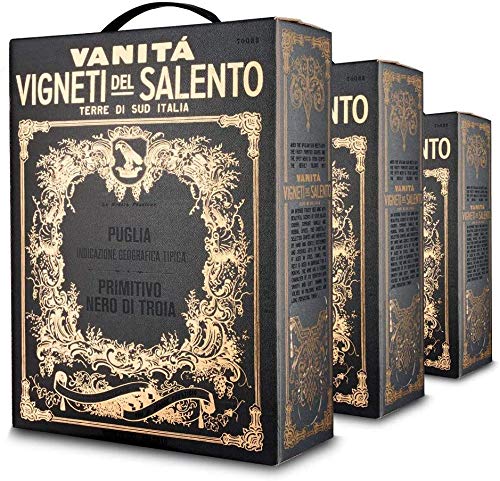 Farnese - Vigneti del Salento - Vanitá | Nero di Troia - Puglia IGT Primitivo Bag-in-Box (3 x 3 Liter) | Jean Jartin Sparpaket von Vigneti del Salento