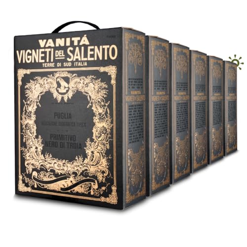 Farnese - Vigneti del Salento - Vanitá | Nero di Troia - Puglia IGT Primitivo Bag-in-Box (6 x 3 Liter) | Jean Jartin Sparpaket von Vigneti del Salento