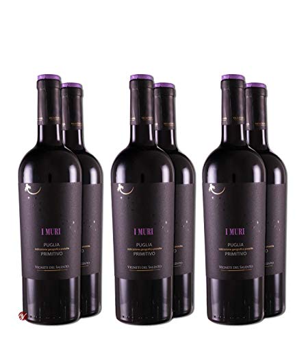 Primitivo Puglia I Muri IGP 2022 (6 Fl x 0.75 L) V.Salento von Vigneti del Salento